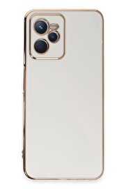 CepteToptan Realme C35 Kılıf Volet Silikon - Beyaz - DROPX2641-8725