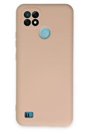 CepteToptan Realme C21 Kılıf Nano içi Kadife Silikon - Pudra - DROPX7410-5423