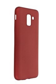 CepteToptan Samsung Galaxy J6 Kılıf First Silikon - Bordo - DROPX6334-8432