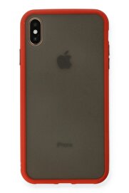 CepteToptan iPhone XS Max Kılıf Montreal Silikon Kapak - Kırmızı - DROPX7243-4320