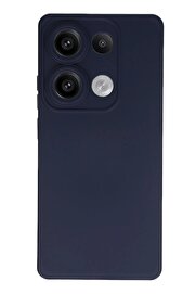 CepteToptan Xiaomi Redmi Note 13 Pro 4G Kılıf Nano içi Kadife Silikon - Lacivert - DROPX3600-6857