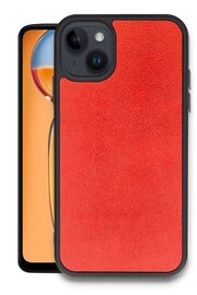 CepteToptan iPhone 15 Kılıf Aras Deri Kapak - Kırmızı - DROPX7346-1471
