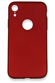 CepteToptan iPhone XR Kılıf First Silikon - Bordo - DROPX1357-3162