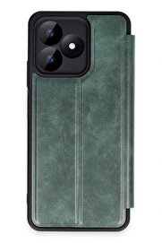 CepteToptan Realme Note 50 4G Kılıf Flip Cover - Koyu Yeşil - DROPX9631-3451