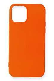 CepteToptan iPhone 12 Mini Kılıf First Silikon - Turuncu - DROPX1824-4741