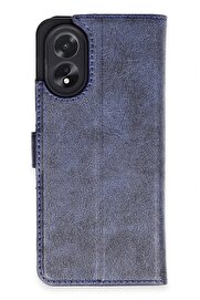 CepteToptan Oppo A38 Kılıf Trend S Plus Kapaklı Kılıf - Lacivert - DROPX3184-5134