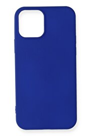 CepteToptan iPhone 12 Mini Kılıf First Silikon - Lacivert - DROPX3635-6027
