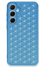 CepteToptan Samsung Galaxy A55 5G Kılıf Petek Silikon Kapak - Mavi - DROPX7857-8547
