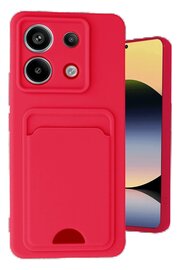 CepteToptan Xiaomi Redmi Note 13 Pro 5G Kılıf Kelvin Kartvizitli Silikon - Kırmızı - DROPX9453-9812