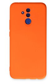 CepteToptan Huawei Mate 20 Lite Kılıf Nano içi Kadife Silikon - Turuncu - DROPX6188-9596