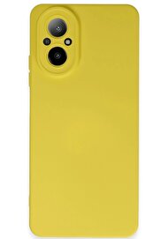 CepteToptan Realme 12 Lite Kılıf Nano içi Kadife Silikon - Sarı - DROPX1099-3460