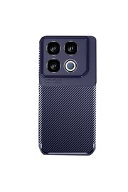 CepteToptan İnfinix GT 20 Pro Kılıf Auto Focus Karbon Kapak - Lacivert - DROPX3526-2473