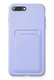 CepteToptan iPhone 7 Plus Kılıf Kelvin Kartvizitli Silikon - Lila - DROPX6965-4263