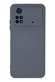 CepteToptan Xiaomi Poco M4 Pro 4G Kılıf Nano içi Kadife Silikon - Gri - DROPX4038-4982