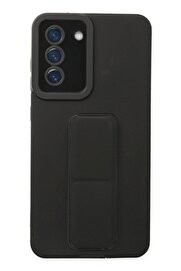 CepteToptan Samsung Galaxy S21 FE Kılıf Mega Standlı Silikon - Siyah - DROPX1998-1650