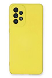 CepteToptan Samsung Galaxy A73 5G Kılıf Nano içi Kadife Silikon - Sarı - DROPX9925-4601