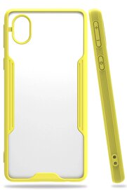 CepteToptan Samsung Galaxy A01 Core Kılıf Platin Silikon - Sarı - DROPX6249-8429