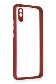 CepteToptan Xiaomi Redmi 9A Kılıf Miami Şeffaf Silikon - Fuşya - DROPX4254-1207