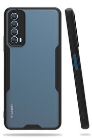 CepteToptan Huawei P Smart 2021 Kılıf Platin Silikon - Siyah - DROPX9656-8782