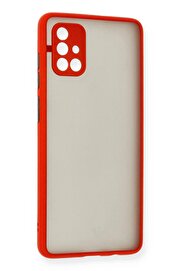 CepteToptan Samsung Galaxy A71 Kılıf Montreal Silikon Kapak - Kırmızı - DROPX9907-5935