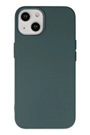 CepteToptan iPhone 14 Plus Kılıf Nano içi Kadife Silikon - Koyu Yeşil - DROPX1716-7218