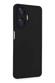 CepteToptan Realme C55 Kılıf Nano içi Kadife Silikon - Siyah - DROPX7530-7608