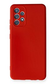 CepteToptan Samsung Galaxy A32 Kılıf Nano içi Kadife Silikon - Kırmızı - DROPX9326-2452