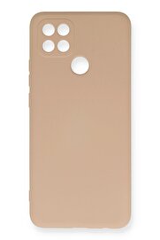CepteToptan Oppo A15 Kılıf Nano içi Kadife Silikon - Pudra - DROPX4195-1377