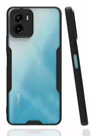 CepteToptan Vivo Y15S Kılıf Platin Silikon - Siyah - DROPX2413-4862