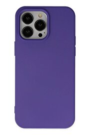 CepteToptan iPhone 14 Pro Kılıf Nano içi Kadife Silikon - Mor - DROPX3130-4864