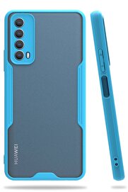 CepteToptan Huawei P Smart 2021 Kılıf Platin Silikon - Mavi - DROPX1420-5115