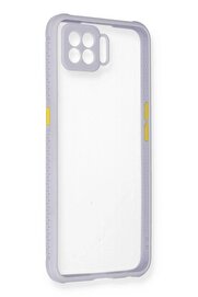 CepteToptan Oppo A73 Kılıf Miami Şeffaf Silikon - Lila - DROPX9979-1789
