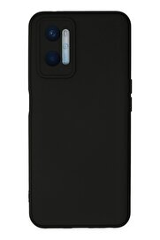 CepteToptan Oppo A96 Kılıf Nano içi Kadife Silikon - Siyah - DROPX5069-3035
