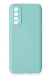 CepteToptan Realme 7 Kılıf Nano içi Kadife Silikon - Turkuaz - DROPX8166-3360