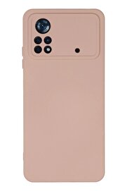 CepteToptan Xiaomi Poco X4 Pro 5G Kılıf Nano içi Kadife Silikon - Pudra - DROPX7859-7602