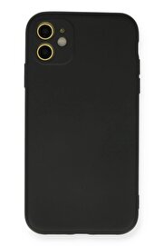 CepteToptan iPhone 11 Kılıf Nano içi Kadife Silikon - Siyah - DROPX5137-9566