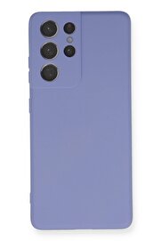 CepteToptan Samsung Galaxy S21 Ultra Kılıf Nano içi Kadife Silikon - Lila - DROPX4562-9182