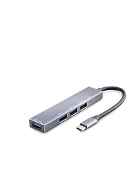 Evi̇mdeyokyok Type-C 3.0 Hub 4 Port 5 Gbps Gri̇ Hdx7043