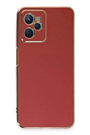CepteToptan Realme C35 Kılıf Volet Silikon - Kırmızı - DROPX5598-4320