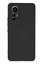 CepteToptan Xiaomi Mi 12 Lite Kılıf Nano içi Kadife Silikon - Siyah - DROPX8401-5117