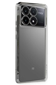 CepteToptan Xiaomi Poco X6 Pro Kılıf Lensli Silikon - Gümüş - DROPX1975-5907