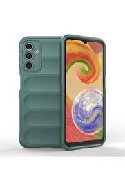 CepteToptan Samsung Galaxy A14 4G Kılıf Optimum Silikon - Koyu Yeşil - DROPX2698-2184