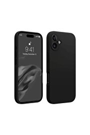 CepteToptan iPhone 16 Plus Kılıf First Silikon - Siyah - DROPX5766-9617