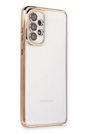CepteToptan Samsung Galaxy A33 5G Kılıf Lensli Silikon - Gold - DROPX2908-6764
