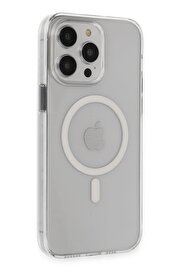 CepteToptan iPhone 14 Pro Max Kılıf Tron Şeffaf Magsafe Kapak - Şeffaf - DROPX7411-3538