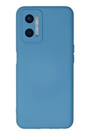 CepteToptan Oppo A96 Kılıf Nano içi Kadife Silikon - Mavi - DROPX6297-8553