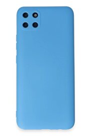CepteToptan Realme C11 Kılıf Nano içi Kadife Silikon - Mavi - DROPX6994-9397