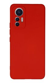 CepteToptan Xiaomi Mi 12 Lite Kılıf Nano içi Kadife Silikon - Kırmızı - DROPX7536-1974