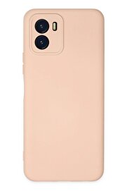 CepteToptan Vivo Y15S Kılıf Nano içi Kadife Silikon - Pudra - DROPX8802-6368
