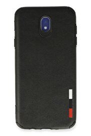CepteToptan Samsung Galaxy J7 Pro / J730 Kılıf Loop Deri Silikon - Siyah - DROPX6043-6089